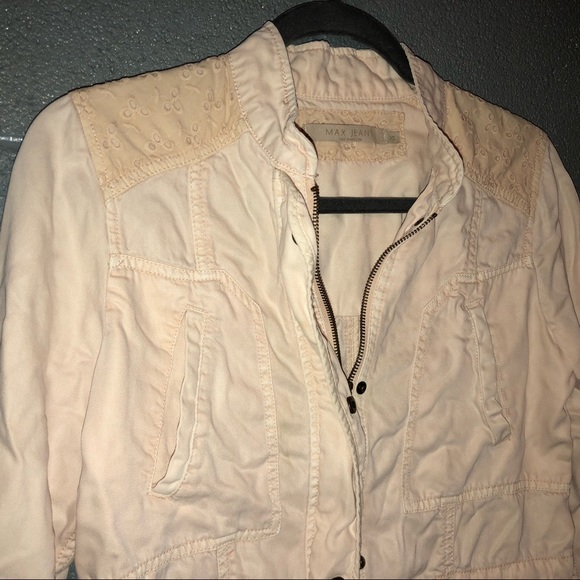 Max Jeans Lace Eyelet Utility Jacket | Size Xs - Picture 2 of 7